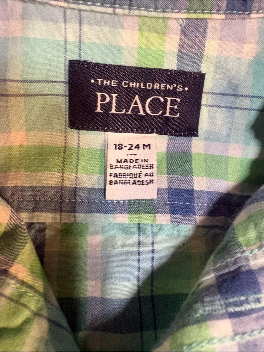 The Children's Place 2-piece Outfit, Button-down shirt and shorts, Size 2T